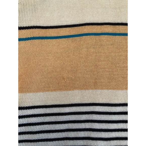 Vintage 90s Silk Blouse Size XL 1990s Evan Picone Knit Stripes Classic Retro - Picture 6 of 7